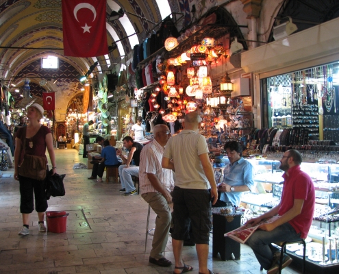 Stine i Grand Bazar i Istanbul
